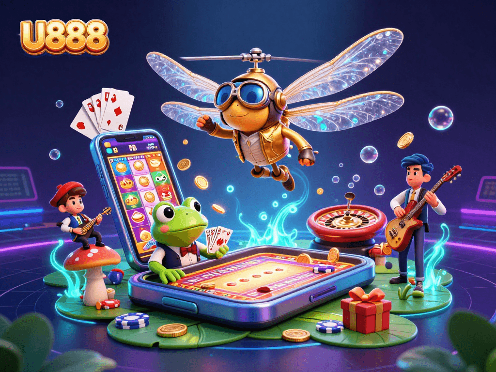 Play exciting games and win big with U888 at a vibrant lily pad casino!