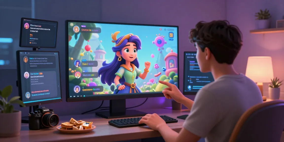 Engaging nsfw ai chat scene with a user and vibrant AI character on digital interface.