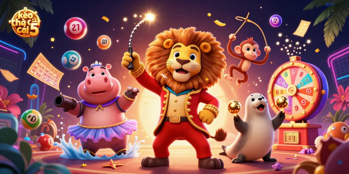 Engage with the thrilling action of kèo nhà cái 5 featuring vibrant characters and dynamic lottery elements.