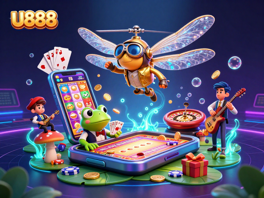 Play exciting games and win big with U888 at a vibrant lily pad casino!