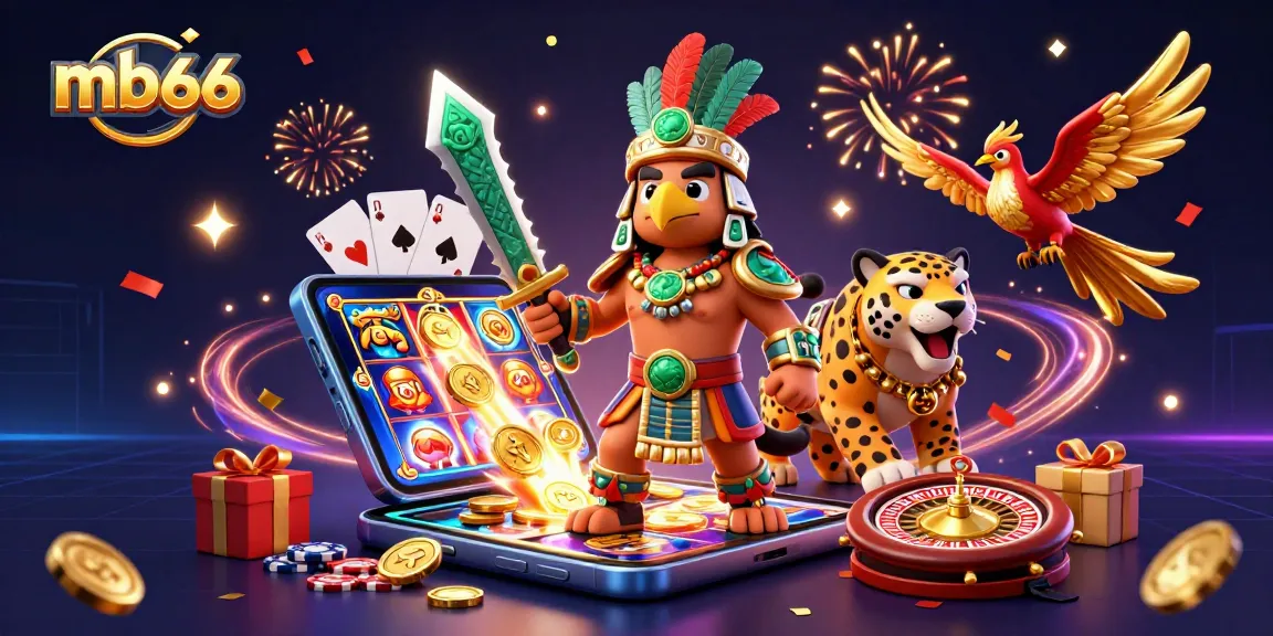 Experience thrilling wins at mb66 with vibrant slot games and festive confetti.
